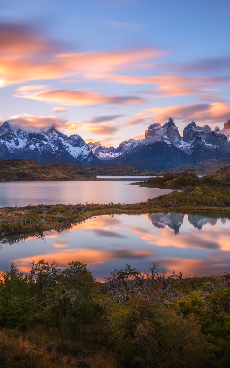 Phone wallpaper: Lake, Patagonia, Nature, Mountains, Earth, Torres Del Paine, Reflection, Chile, Mountain, Landscape 1148696
