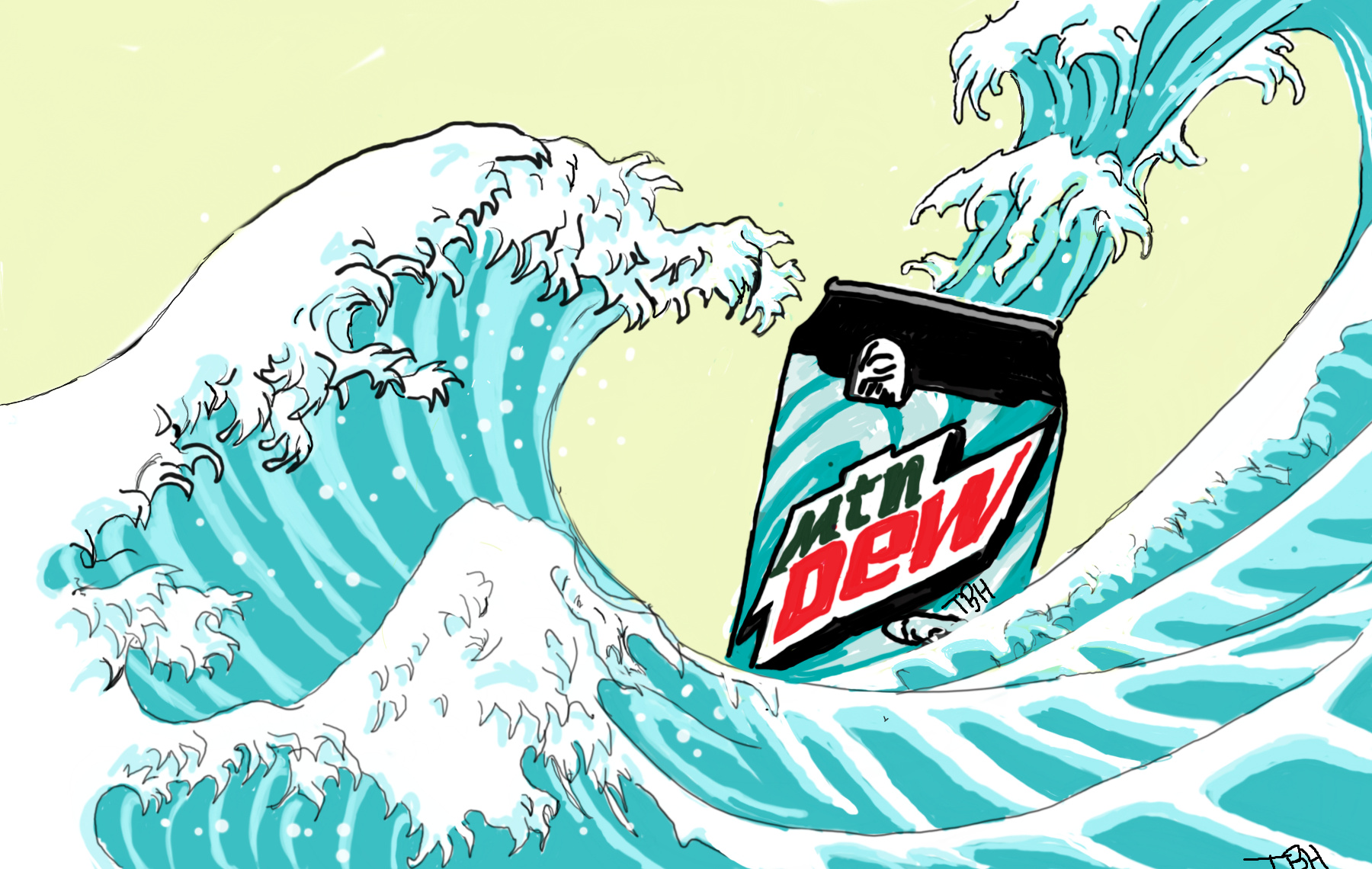 Baja art! My take on Hokasai's wave