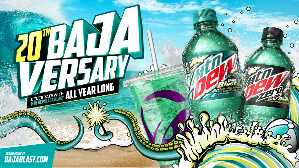 Mtn Dew fan favorite Baja Blast sets Super Bowl debut for 20th anniversary