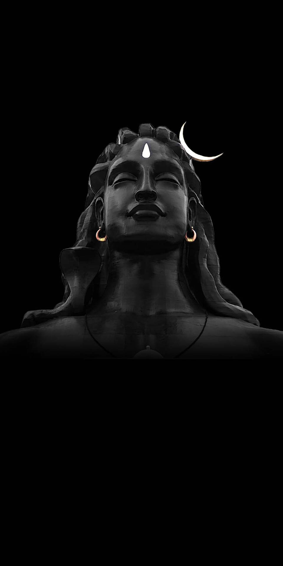 Download Bholenath HD Face Dark Crescent Moon Wallpaper