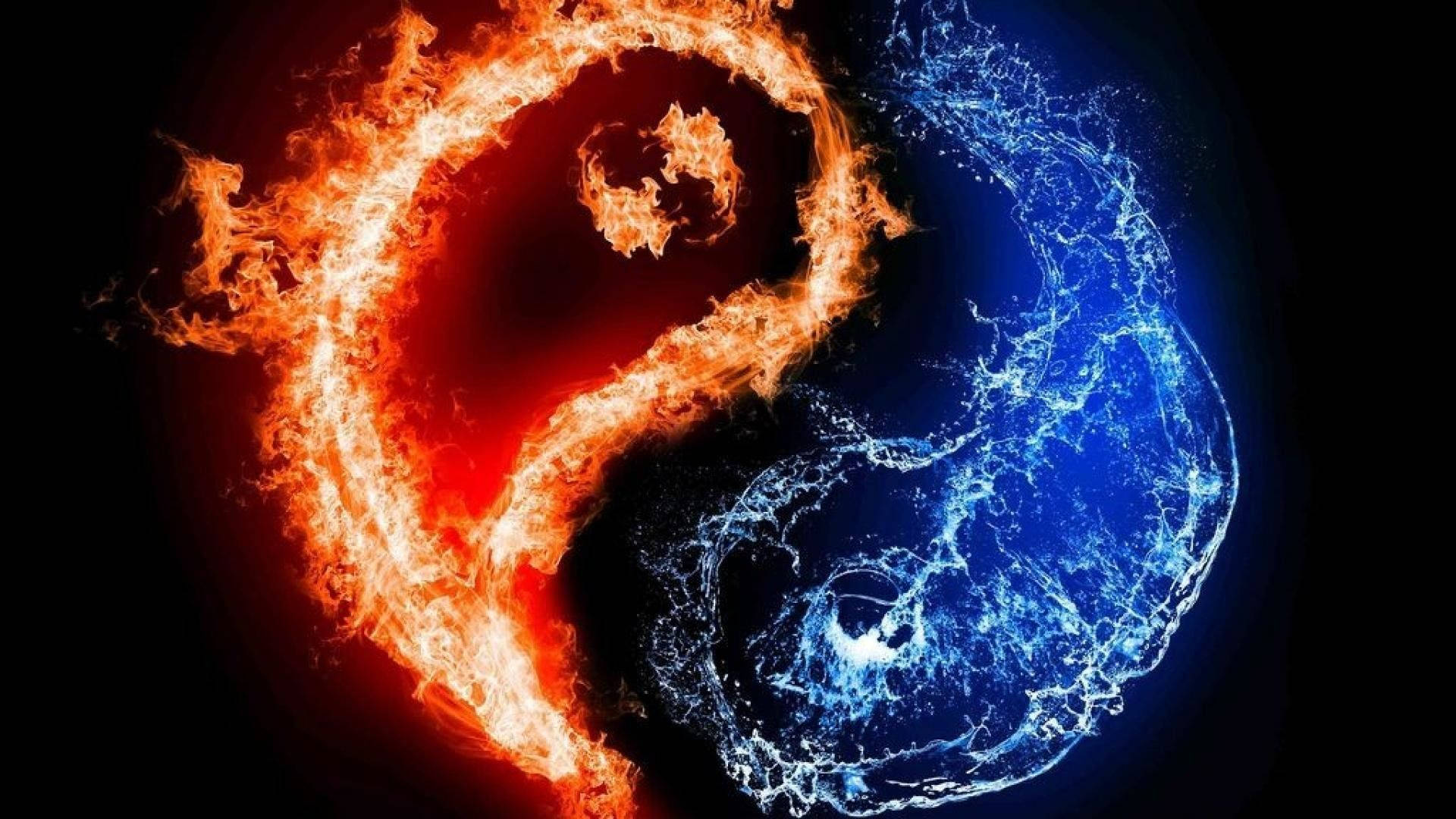 Download Earth Element In Yin Yang Shape Wallpaper