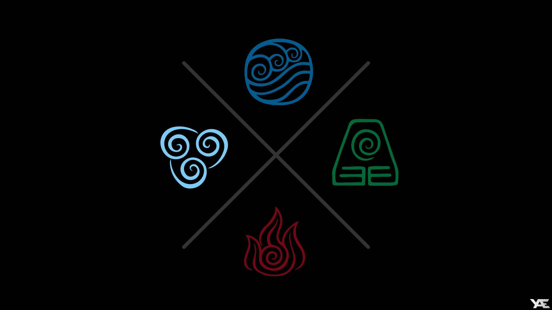 Download Airbender Earth Element Symbols Wallpaper