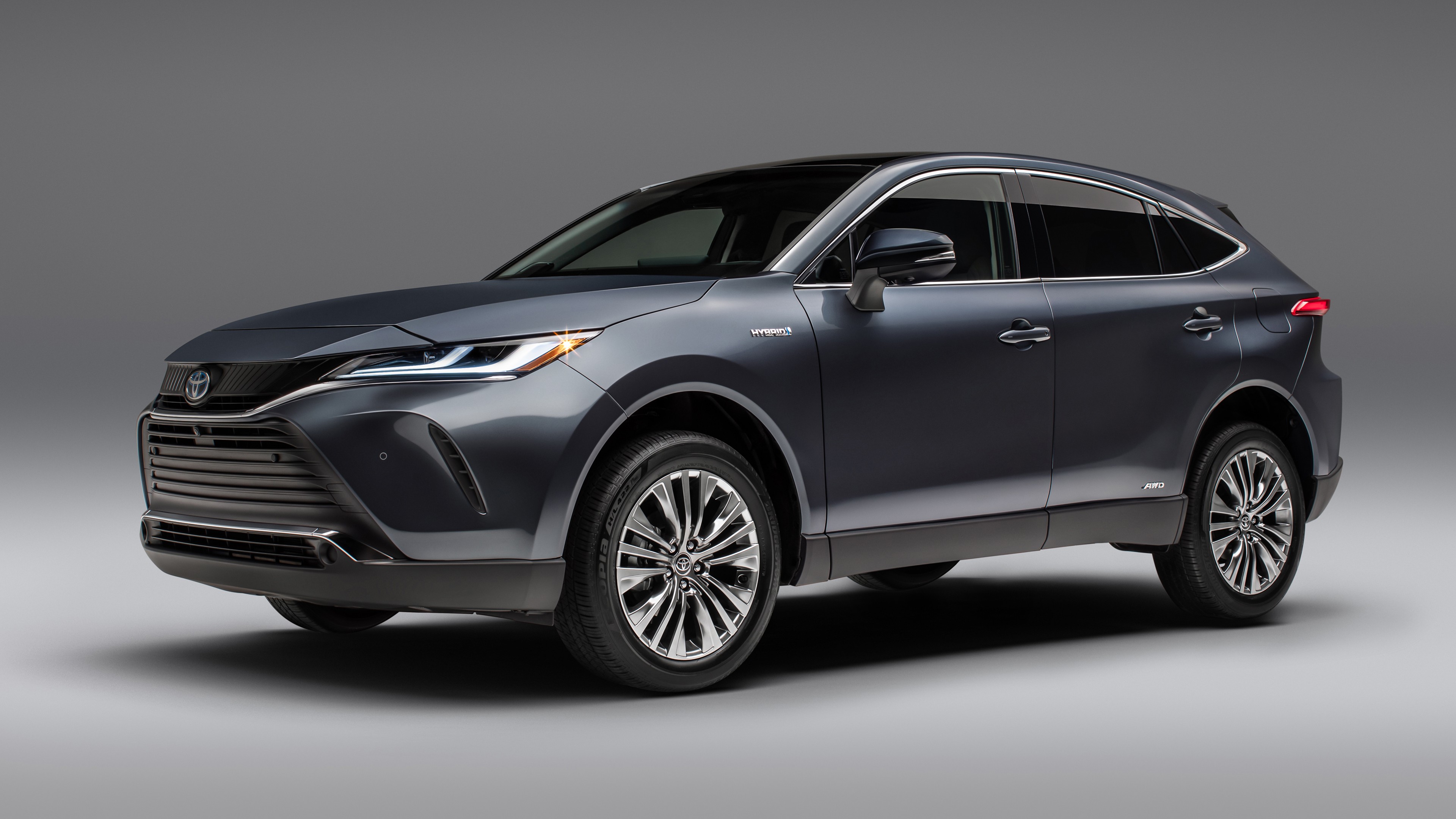 SUV Toyota Venza Hybrid Limited, 2021 on a gray background Desktop wallpaper 1024x768