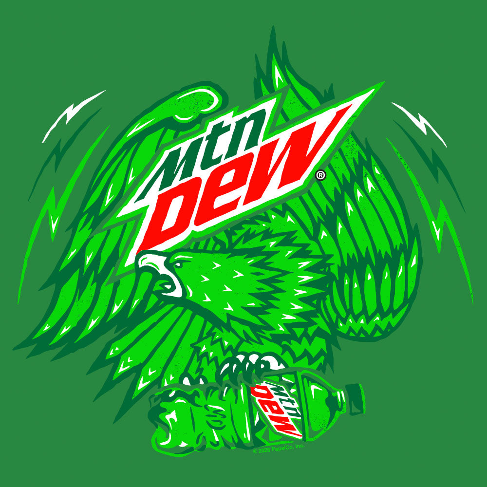 Tee Luv Men's Mtn Dew Soda Eagle Graphic T Shirt (M)