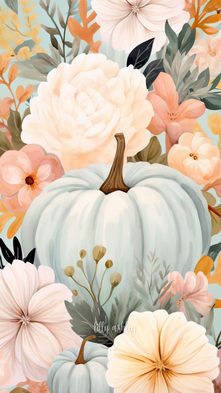 Autumn Flowers Pumpkins iPhone Wallpapers - Wallpaper Cave