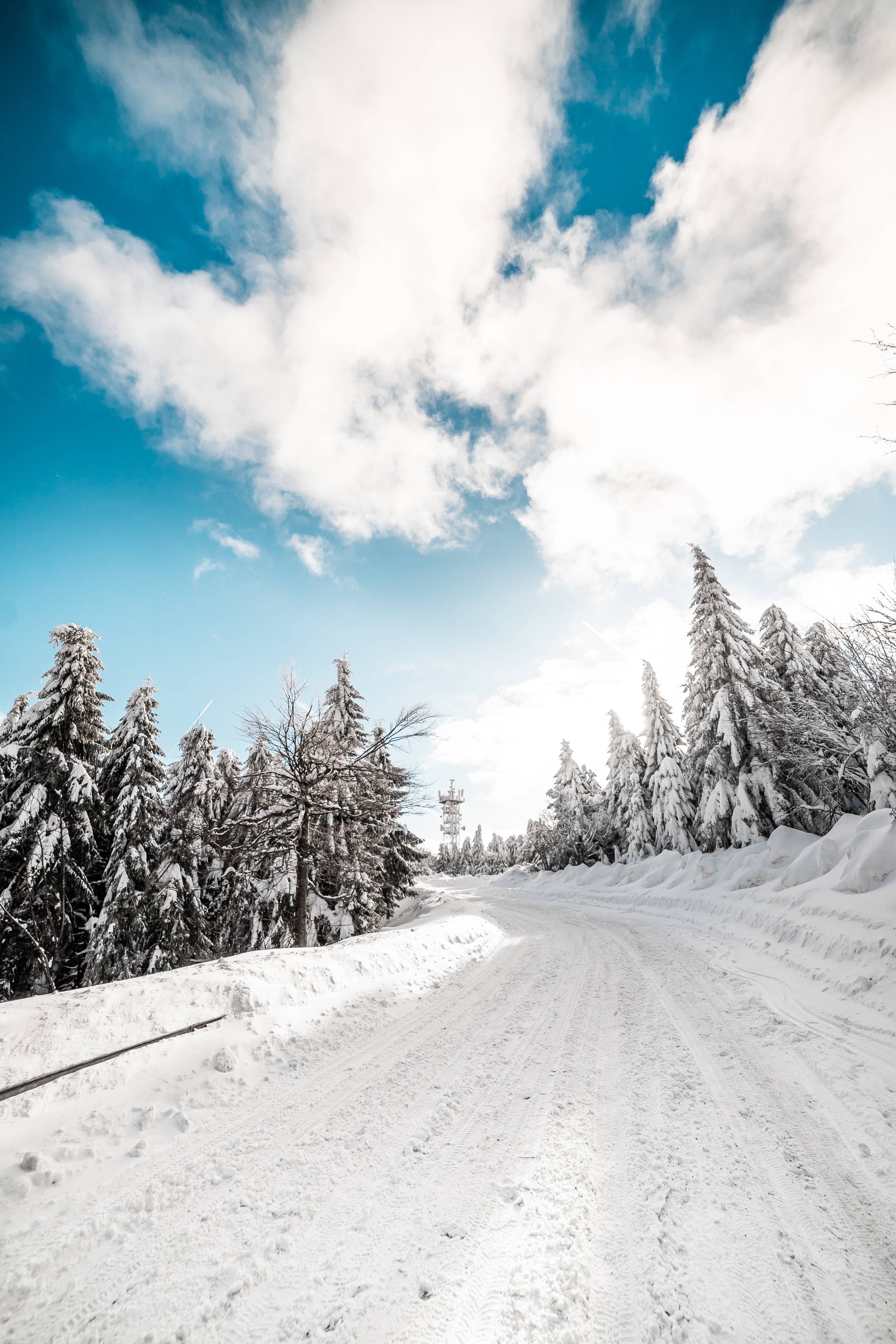 Heavy Snowy Road. Free Winter Image