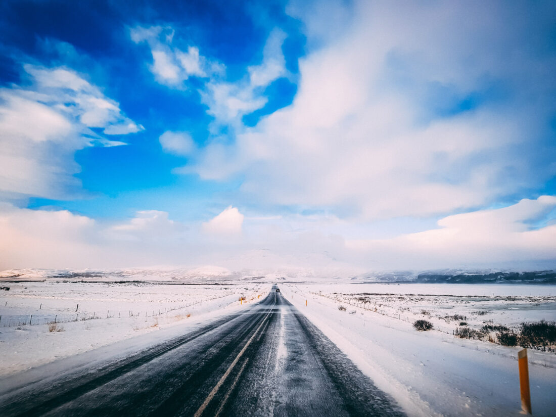 Winter Road Snow Royalty Free