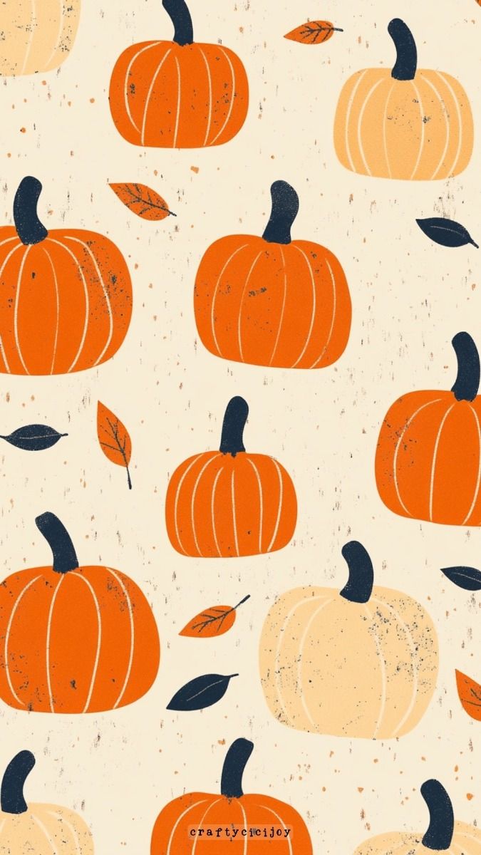 Preppy Pumpkin Fall Wallpaper: Autumn Phone Background