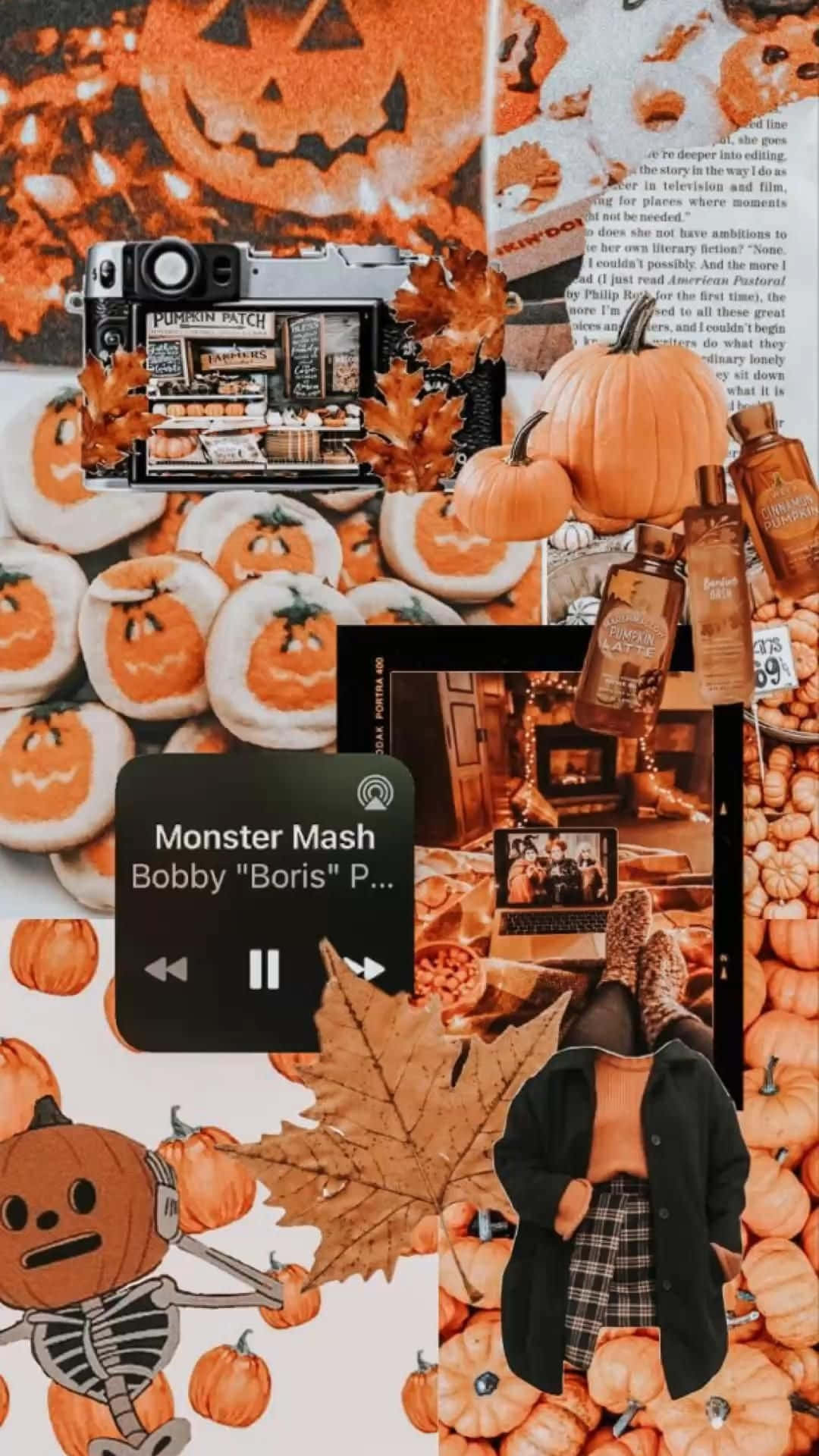 Download Halloween Collage Aesthetic Fall Vibes Wallpaper
