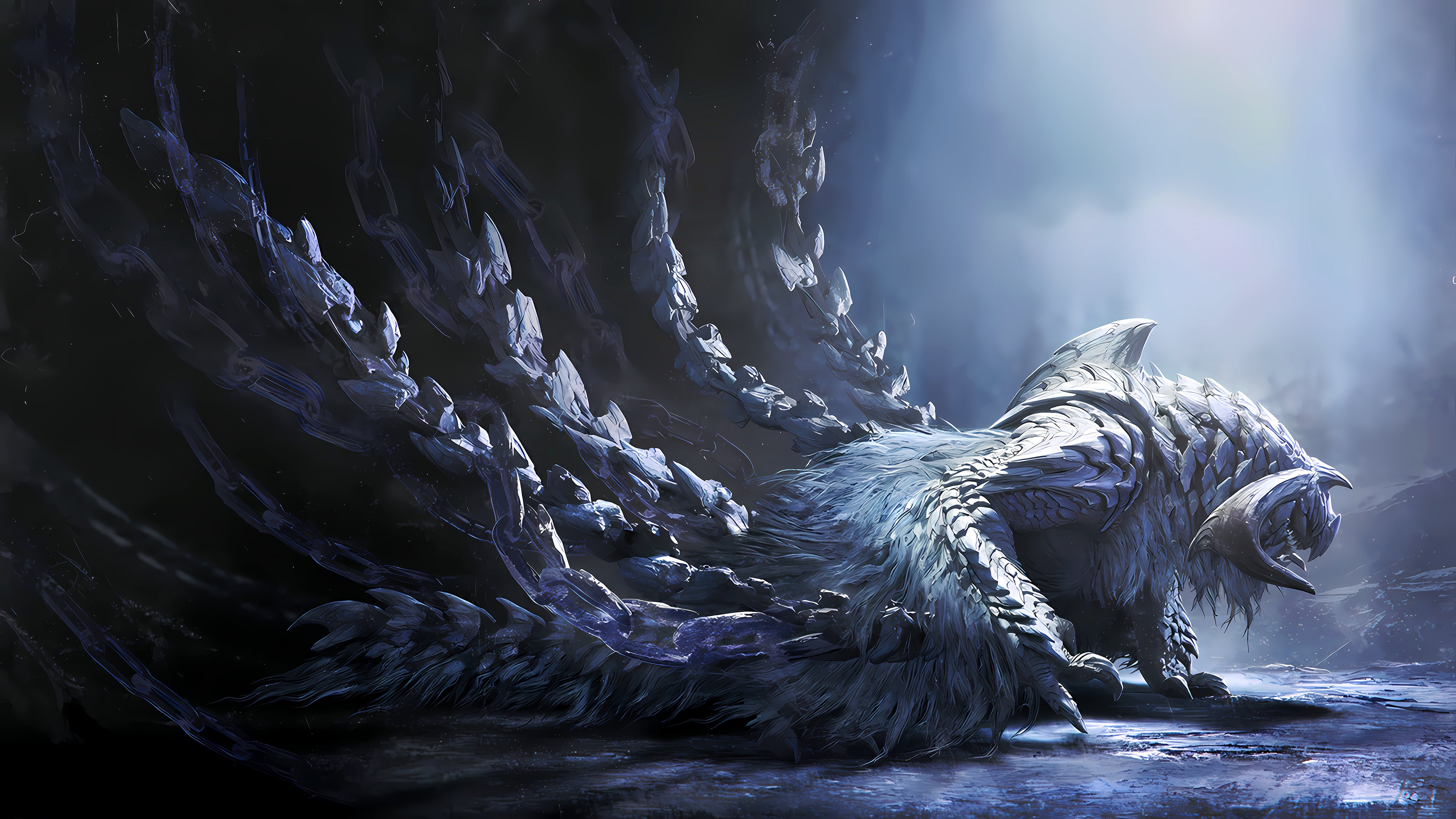 yom you go Monster Hunter gamers. 4K Arkveld no text. #MonsterHunterWilds