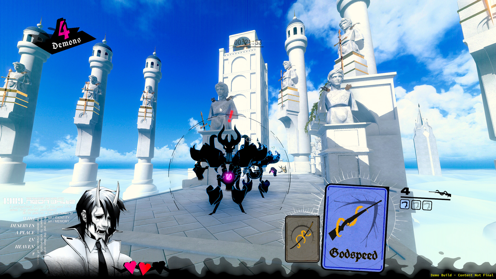 Neon White's demo is fast and stylish. Rock Paper Shotgun