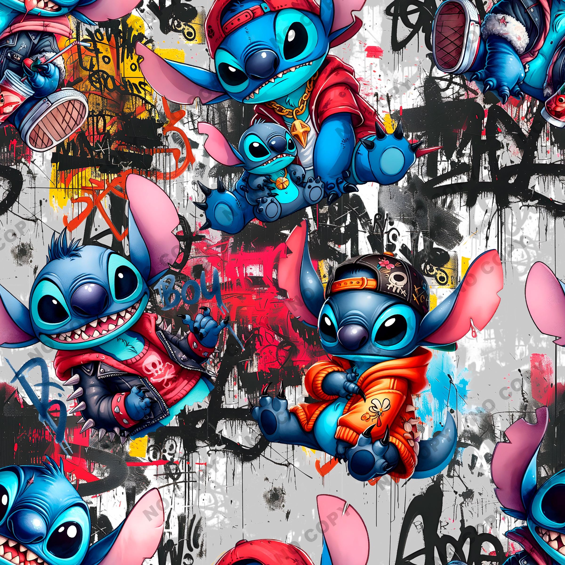 Stitch Cupcake Seamless Pattern, Stitch Summer Tumbler, Cartoon Seamless File, Stitch Digital Paper, Stitch Seamless File, Cute Seamless