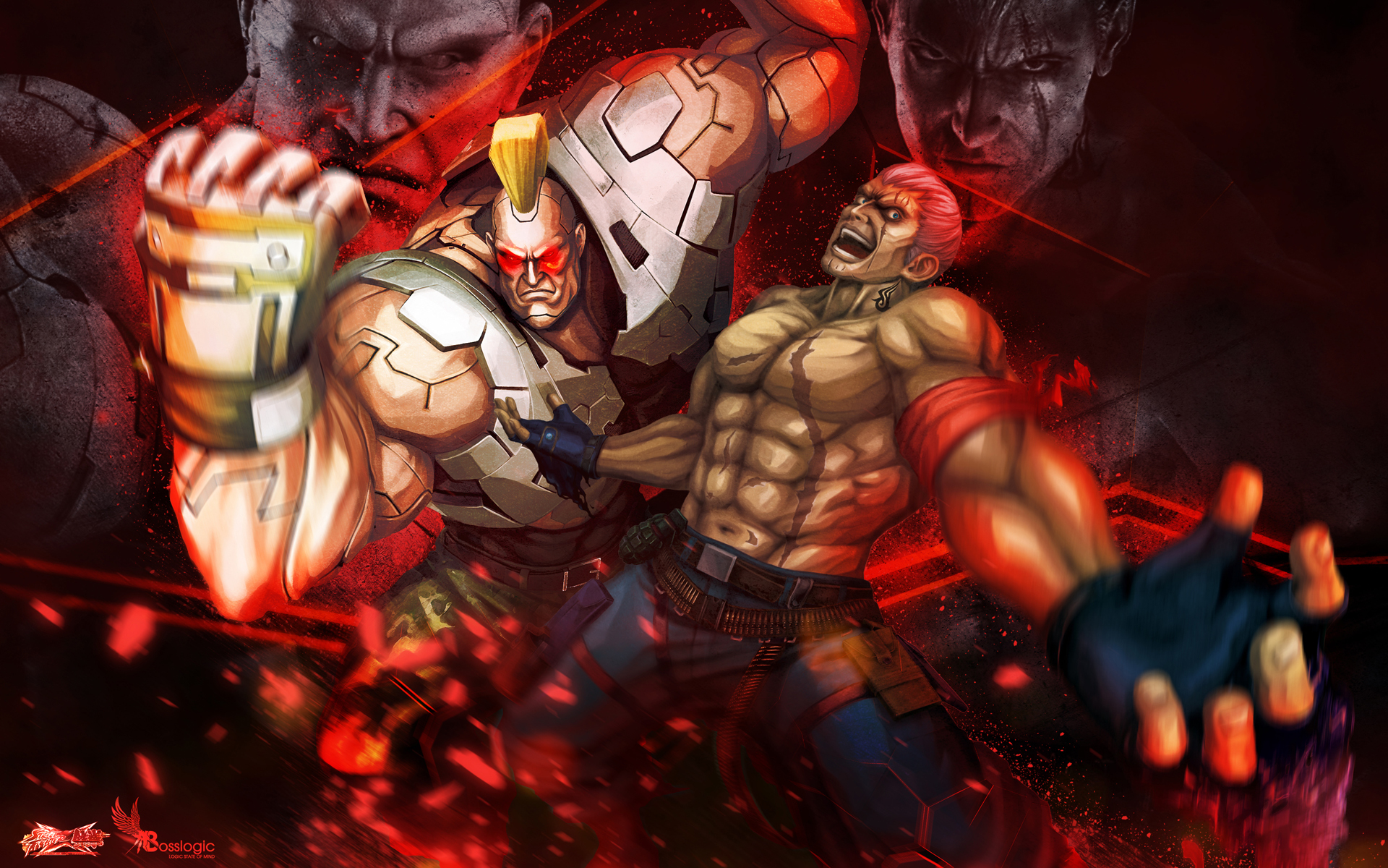 Wallpaper Capcom, Street Fighter X Tekken, Bryan Fury, Jack X For Mobile And Desktop, Section игры, Resolution 1920x1200