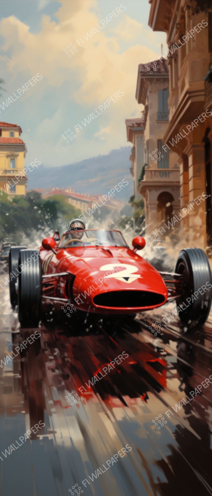 Vintage Ferrari Formula 1 Team Car In Monaco HD IPhone F1 Wallpaper Download