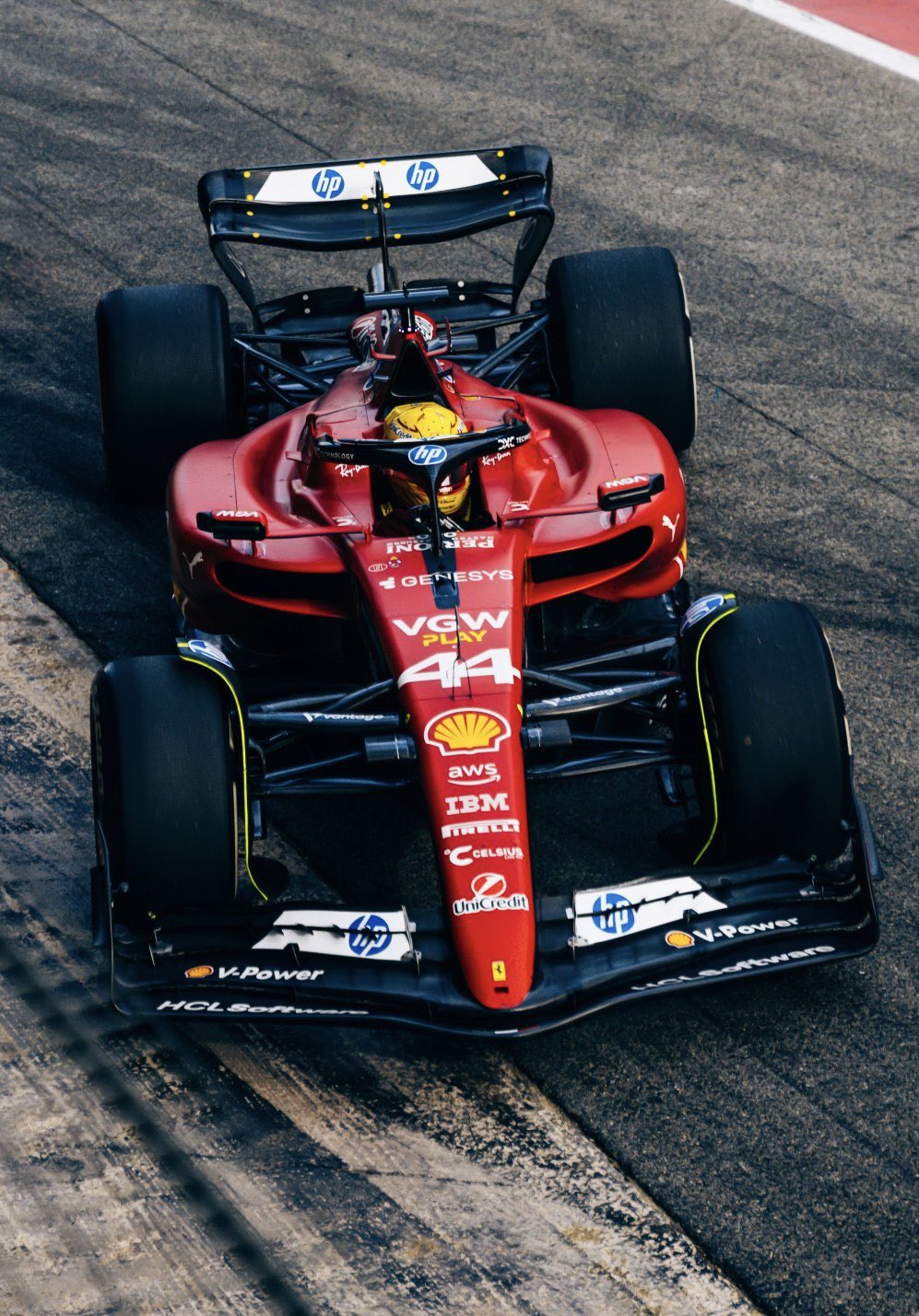 Autosport Hamilton Testing The Ferrari SF 23 In Barcelona Today