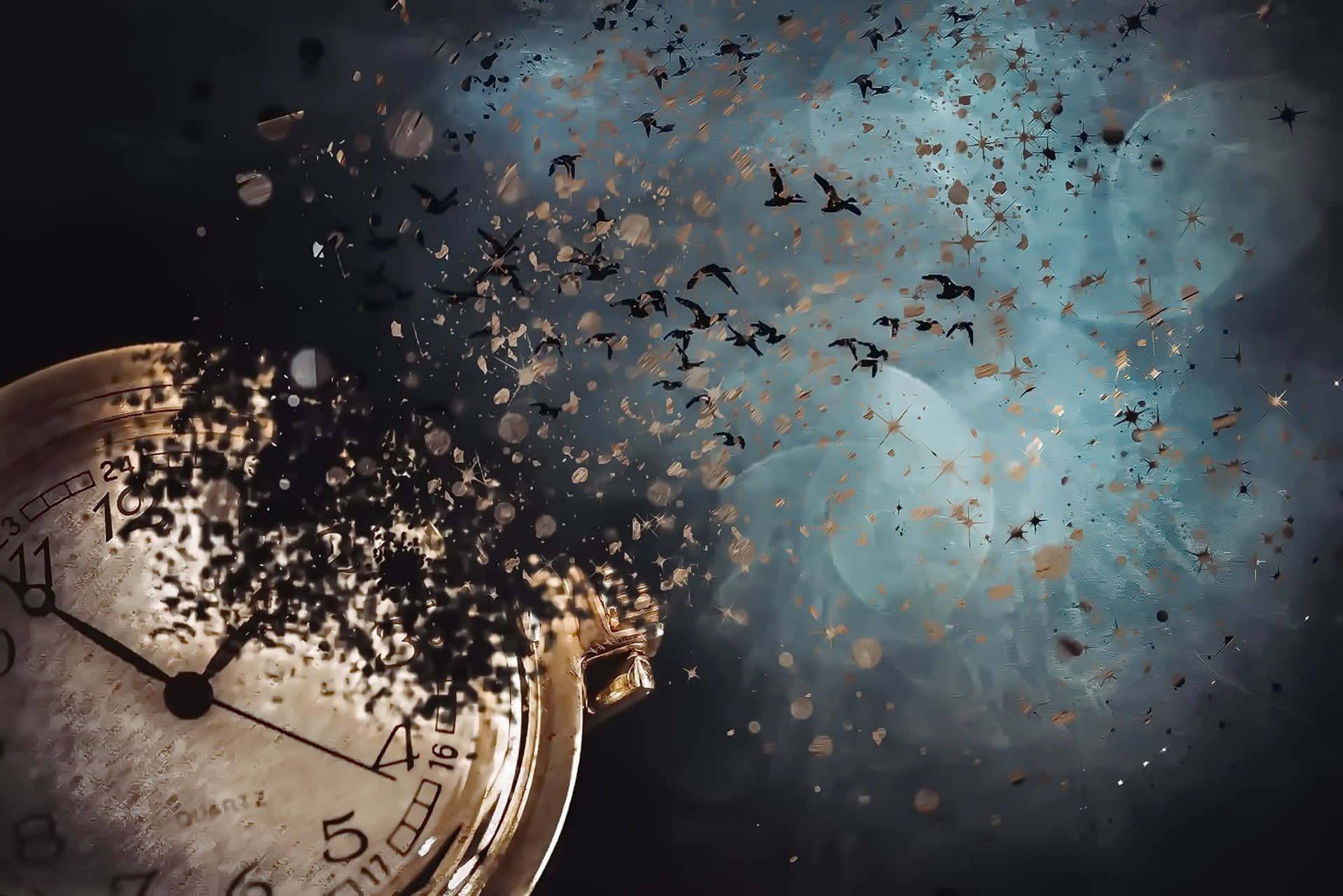 Download Fading Time Clock Wallpaper