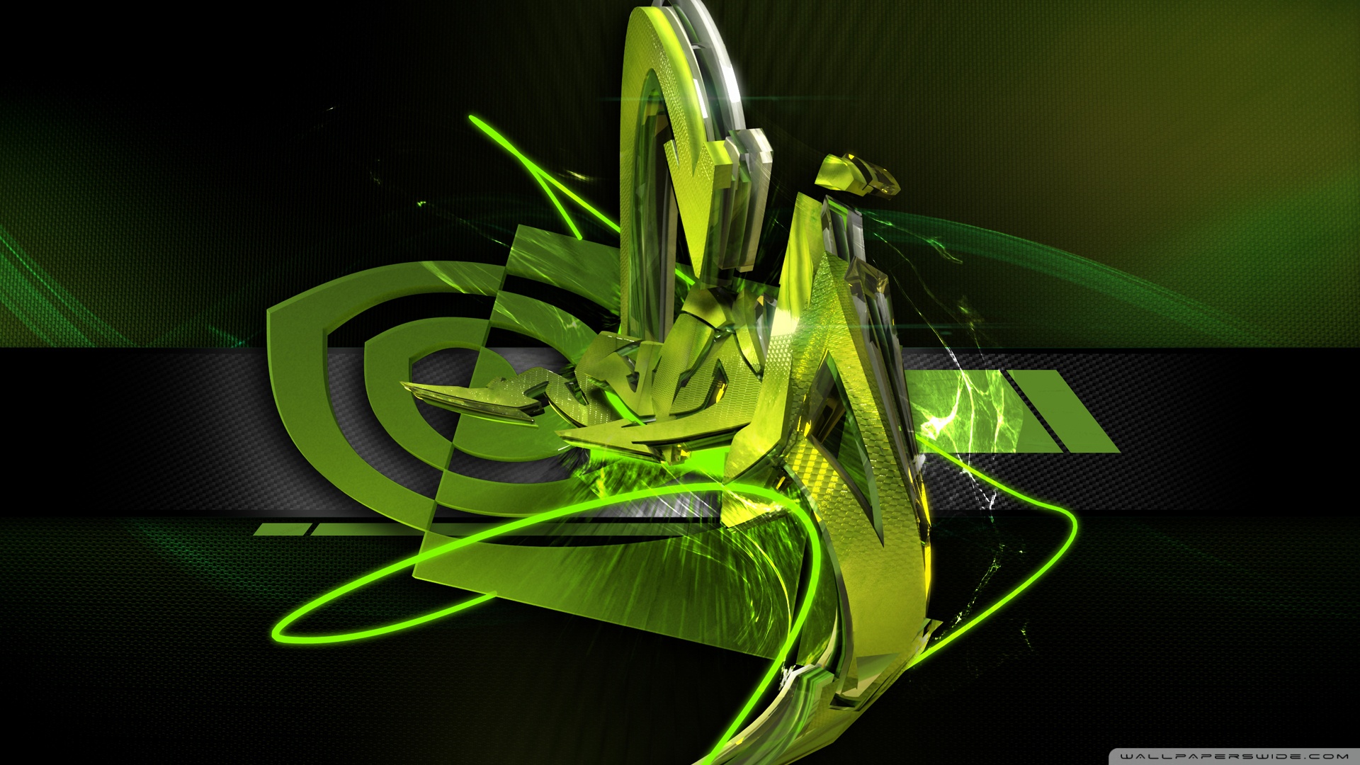 3D Graffiti Nvidia 4K UHD Wallpaper for UltraHD Desktop and TV, Smartphone and Tablet Devices