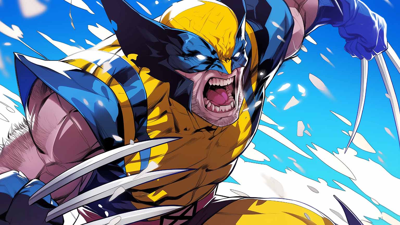Wolverine with Yellow Suit Desktop Wallpaper