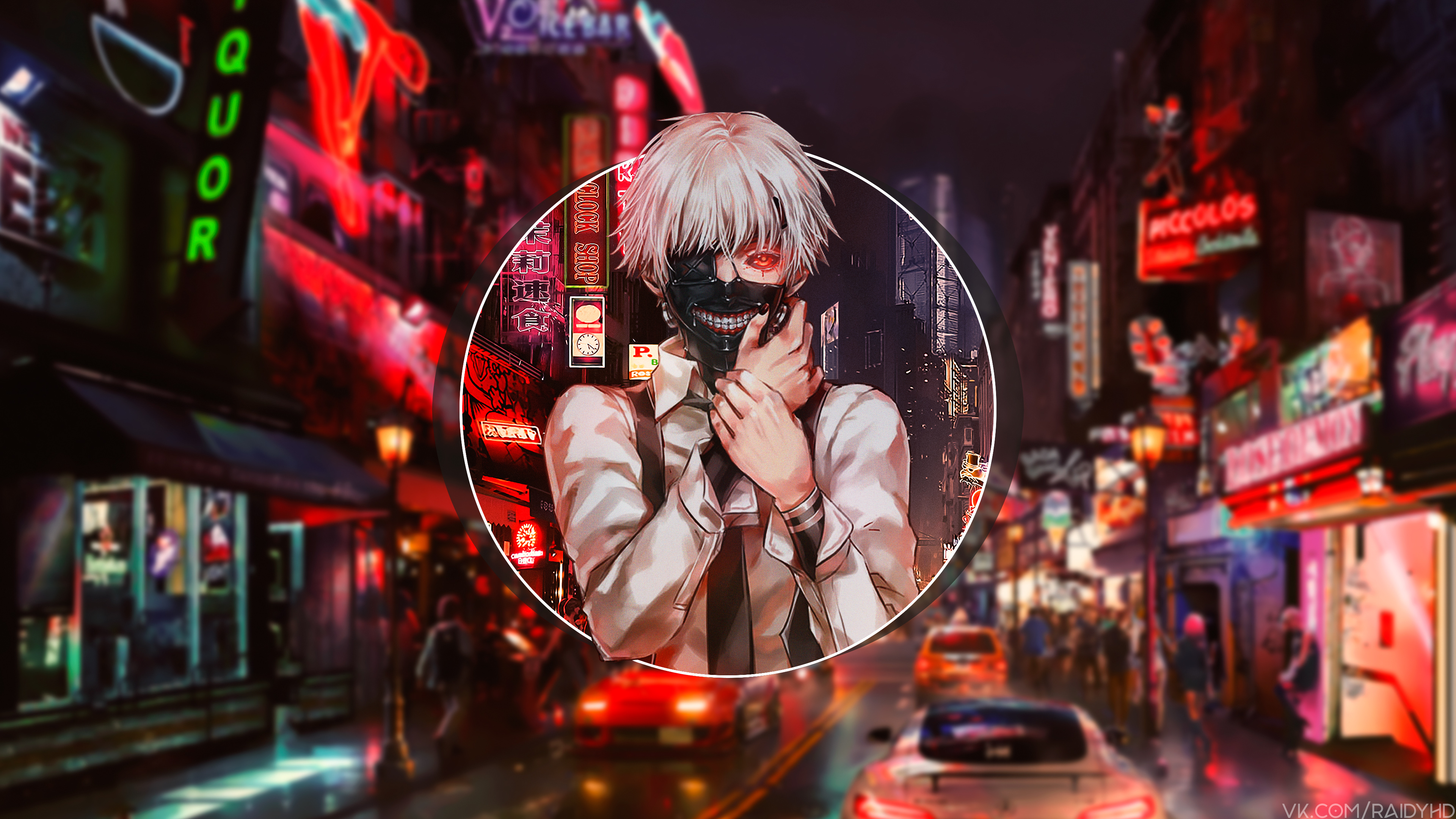 Ken Kaneki Wallpaper 4K, Night City, Tokyo Ghoul