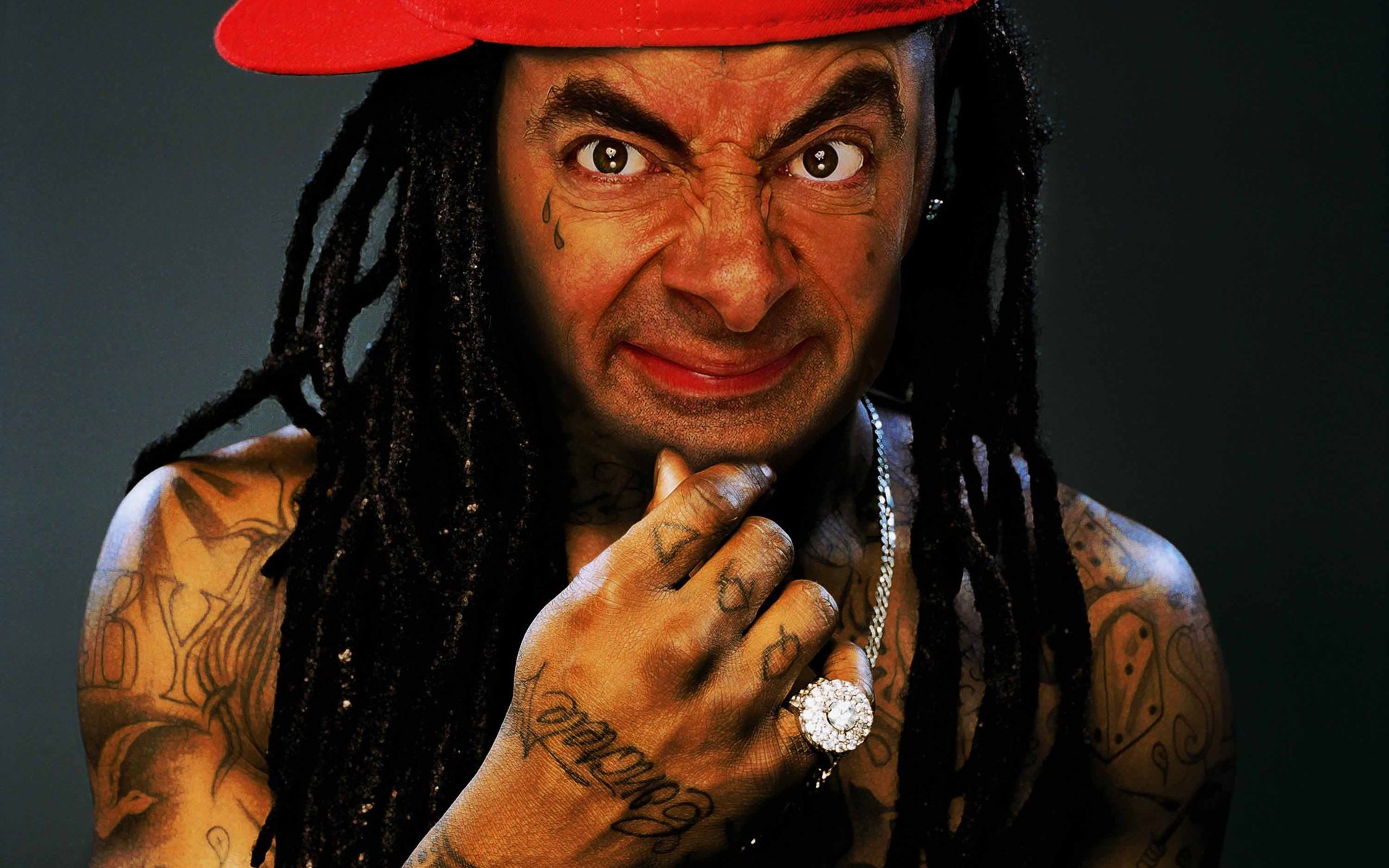 Mr. Bean Meets Lil Wayne: A Hilarious HD Wallpaper