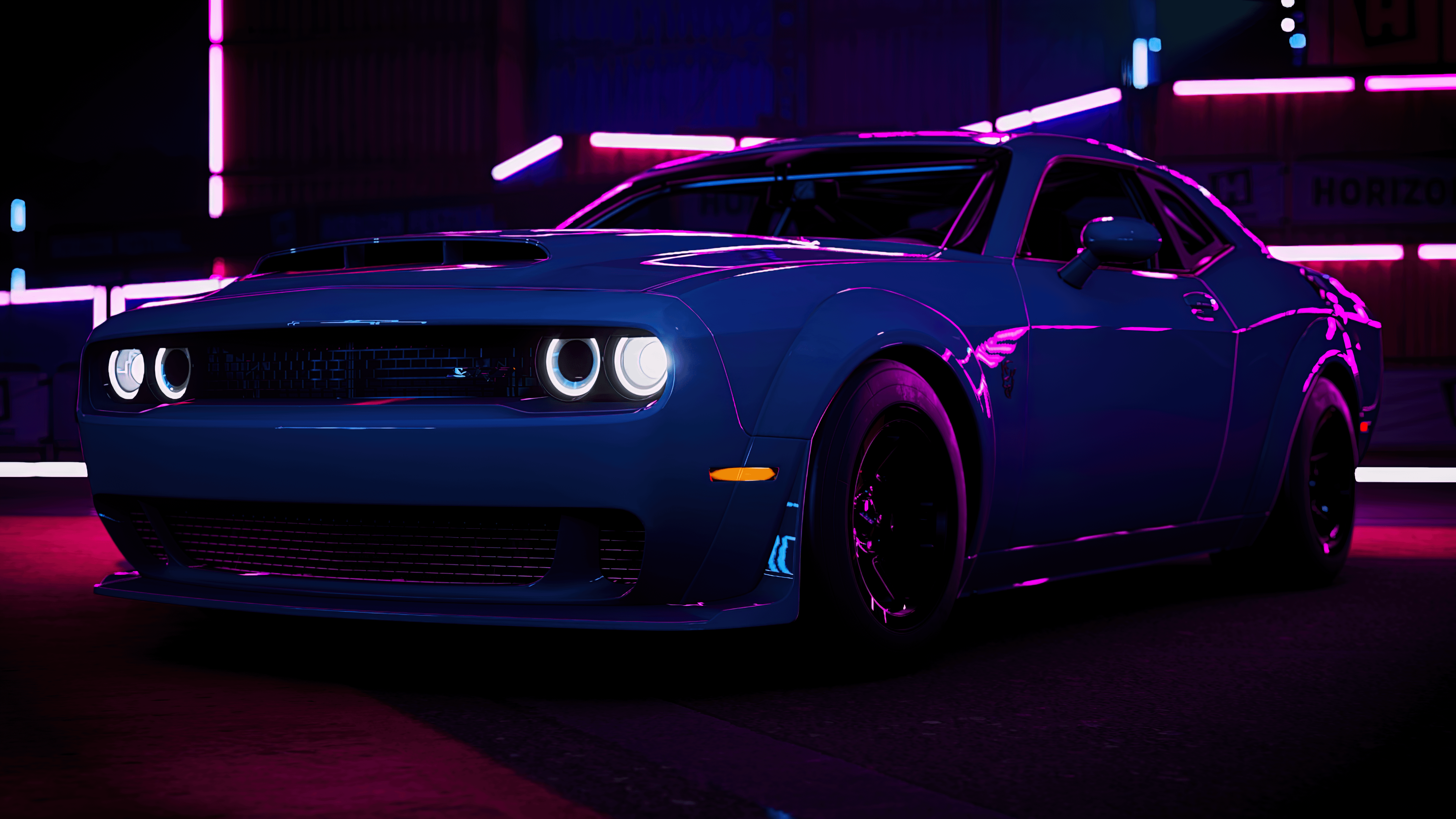 You can never go wrong with neon lighting (Dodge Challenger SRT Demon)