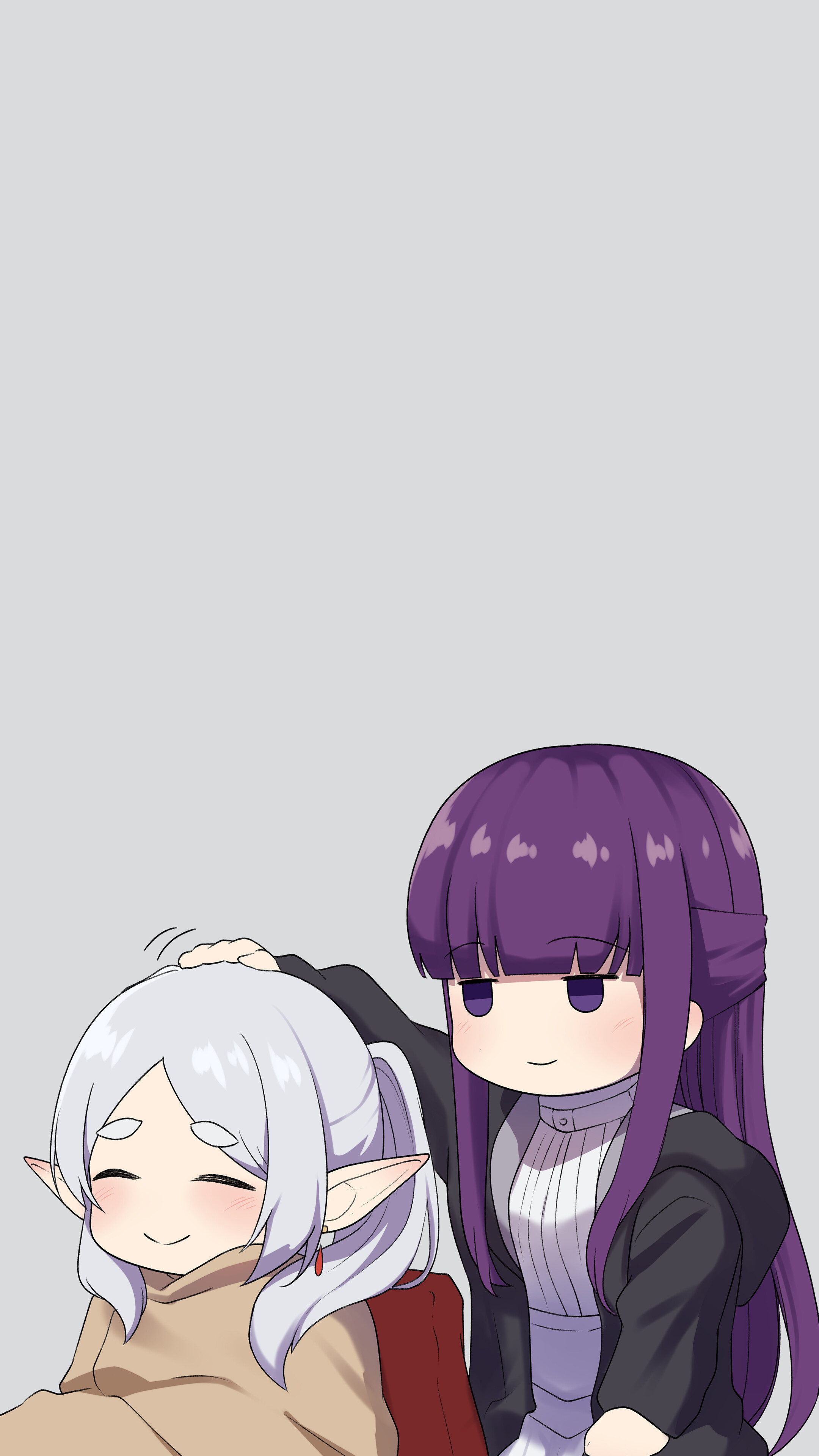 Frieren Fern Chibi Frieren: Beyond Journey's End 4K Wallpaper iPhone HD Phone a