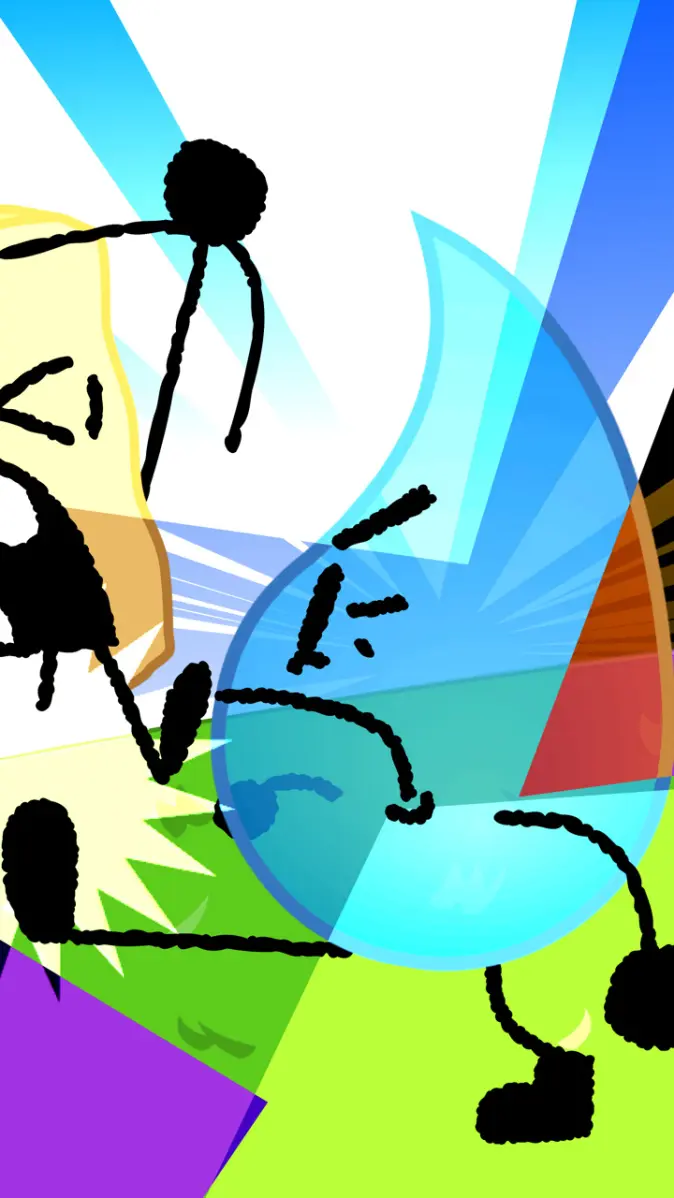 BFDI Teardrop Kicking wallpaper