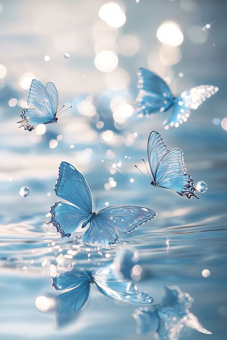 Gorgeous Blue Butterfly Wallpaper for iPhone & iPad