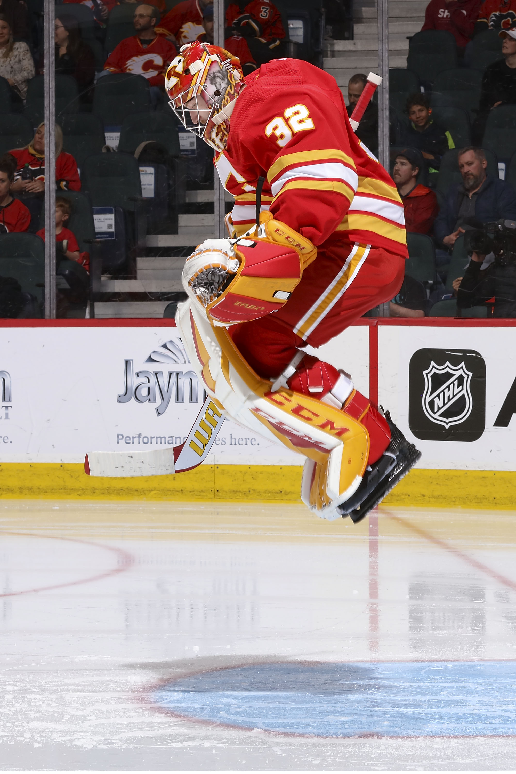 Eric Francis kids are alright. Great pic of Dustin Wolf from a surprisingly fun, loose night at the Dome. This is part of his unique, final warmup before every