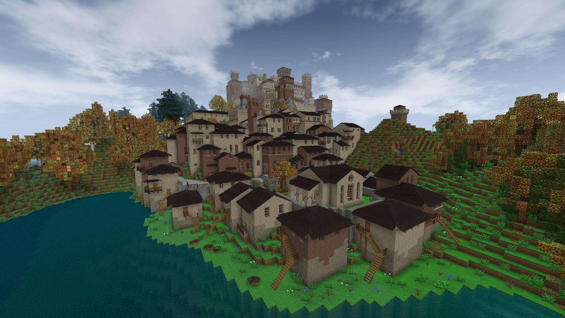 My current progress on building a Tuscany town in survival craft 2