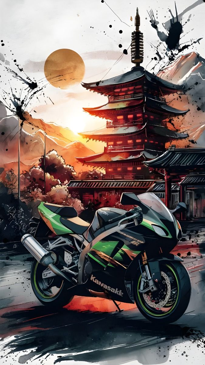 Kawasaki ninja wallpaper 4k black