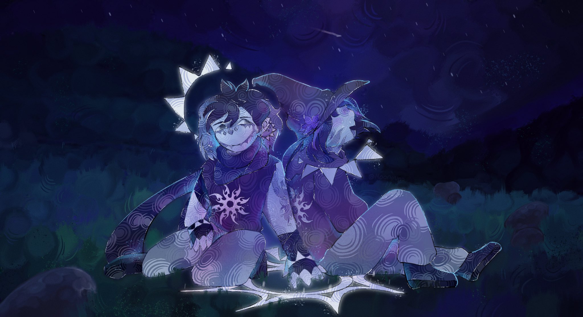 Moon see you in the stars! #Forsaken #azuretime #twotime #forsakenfanart (Reupload, mistake in the original)