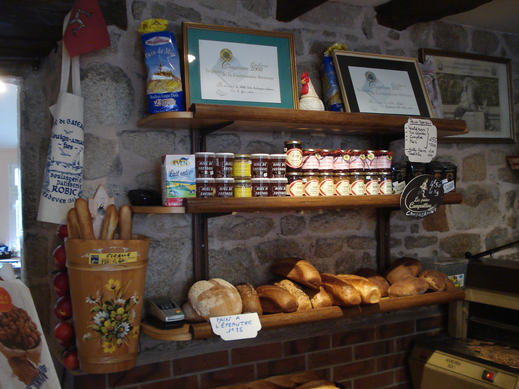 Inside A Boulangerie Patisserie In Brittany (Bretagne)