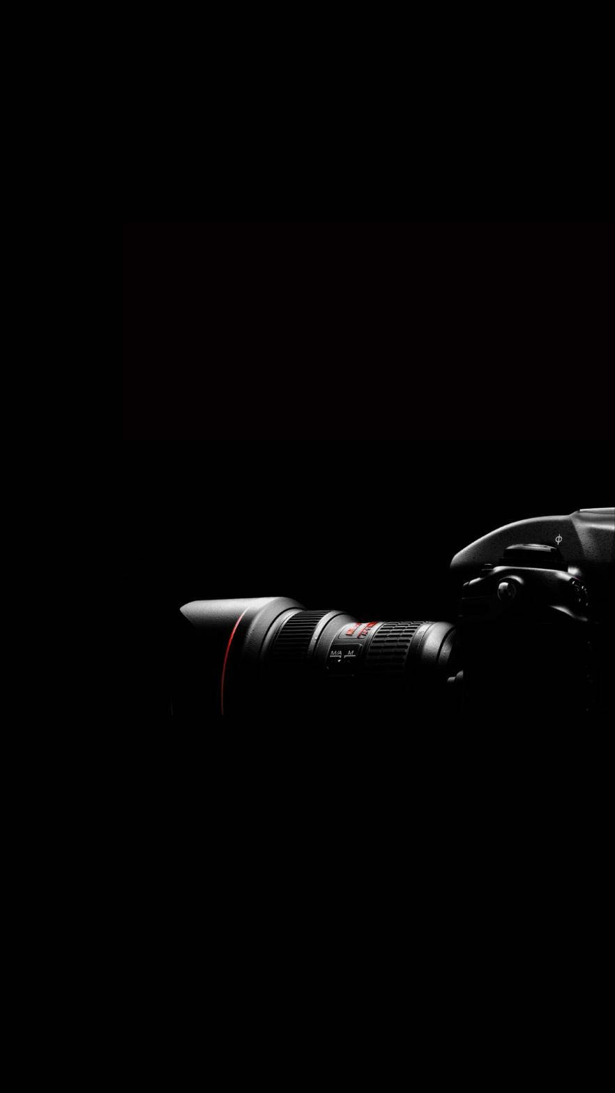 Download Shiny Black Dslr Camera Wallpaper
