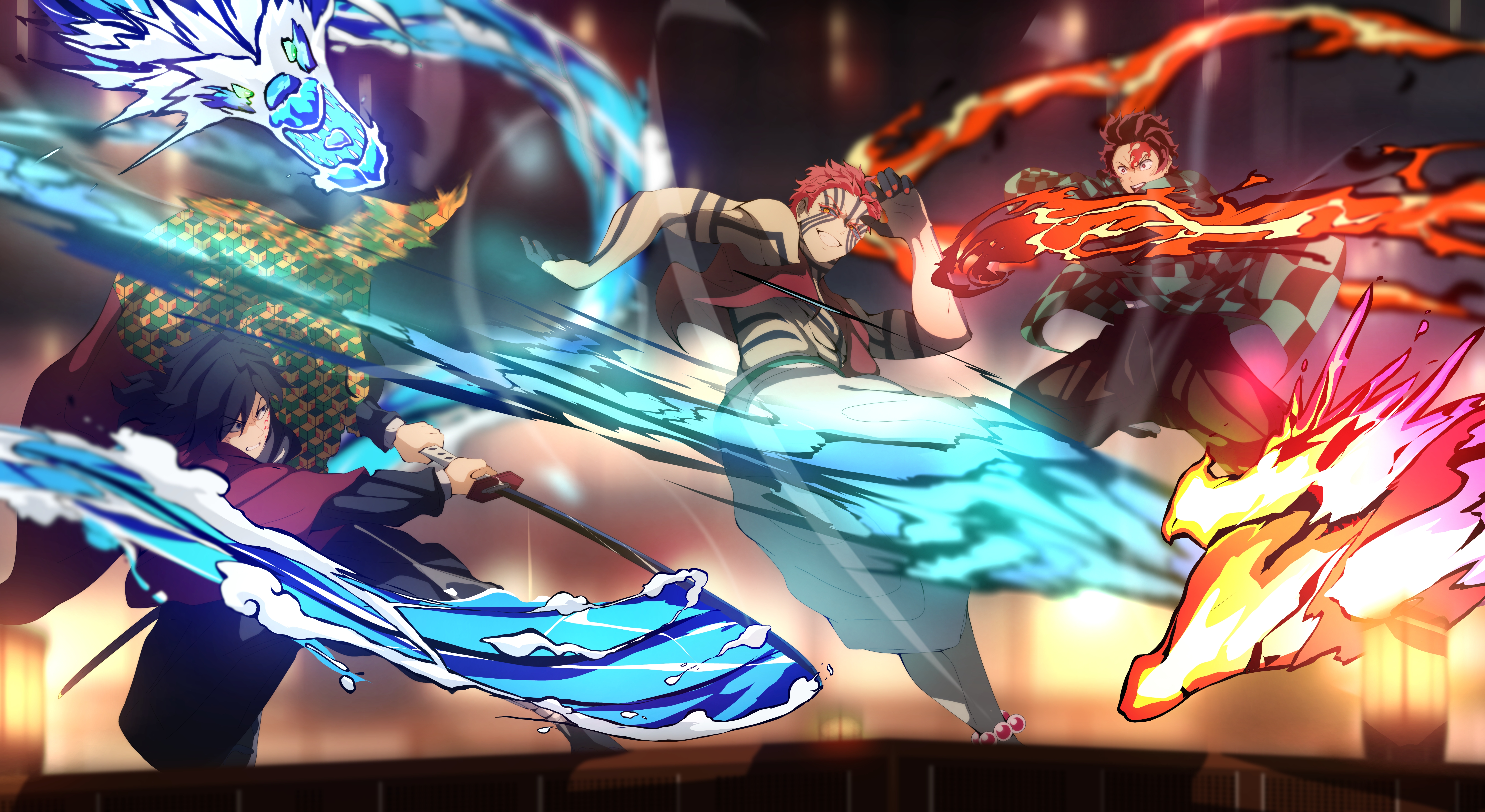 Akaza Vs Giyuu Tanjiro