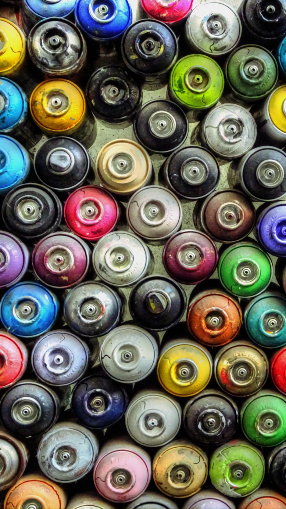 Download Wallpaper 938x1668 Aerosol, Paint, Graffiti, Cans Iphone 8 7 6s 6 For Parallax HD Background