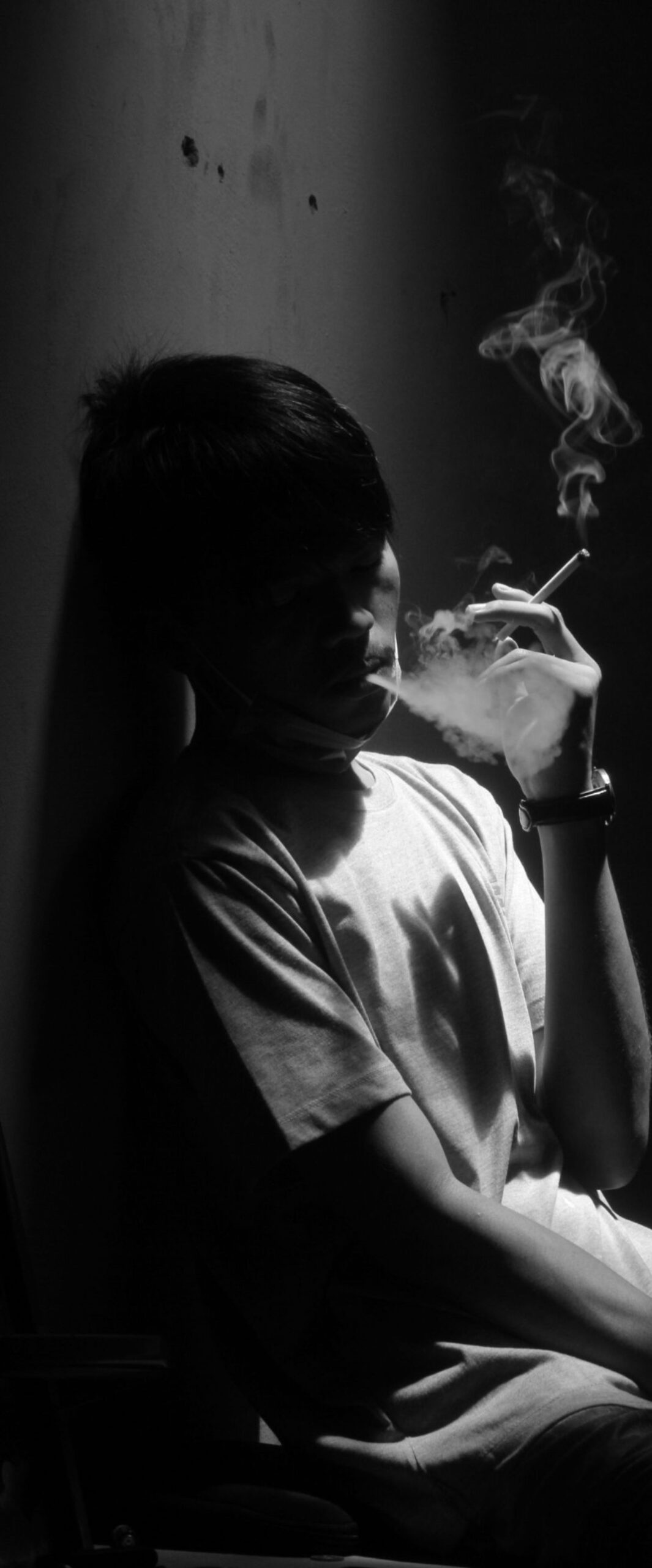 Best Sad Alone Boy Smoking iPhone Wallpaper [ 4k & HD Quality ]