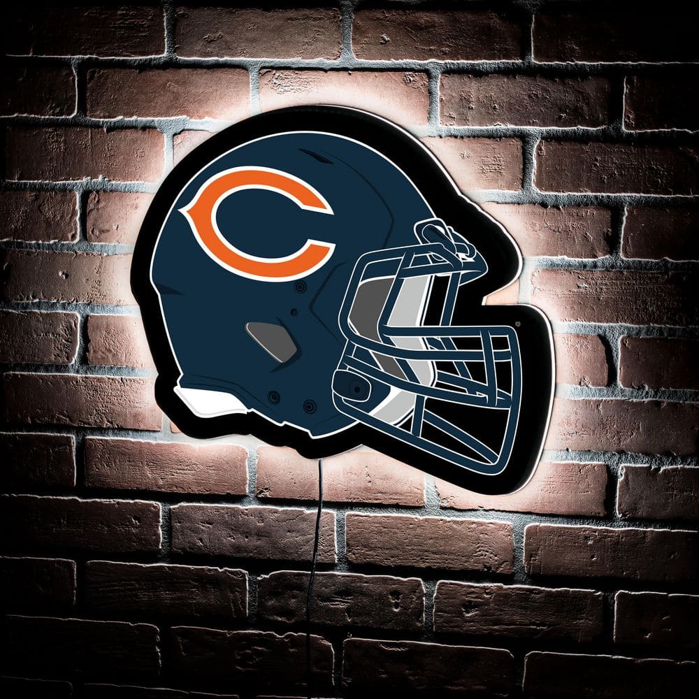 Chicago Bears Throwback Wallpaper Chicago Bears 23 LED Retro Logo Round Wall Sign