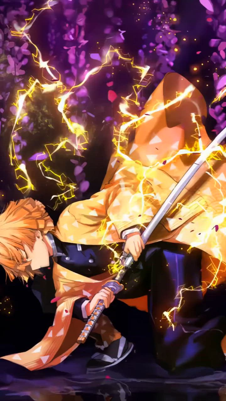 Zenitsu Agatsuma With Sword (Kimetsu No Yaiba) Live Wallpaper