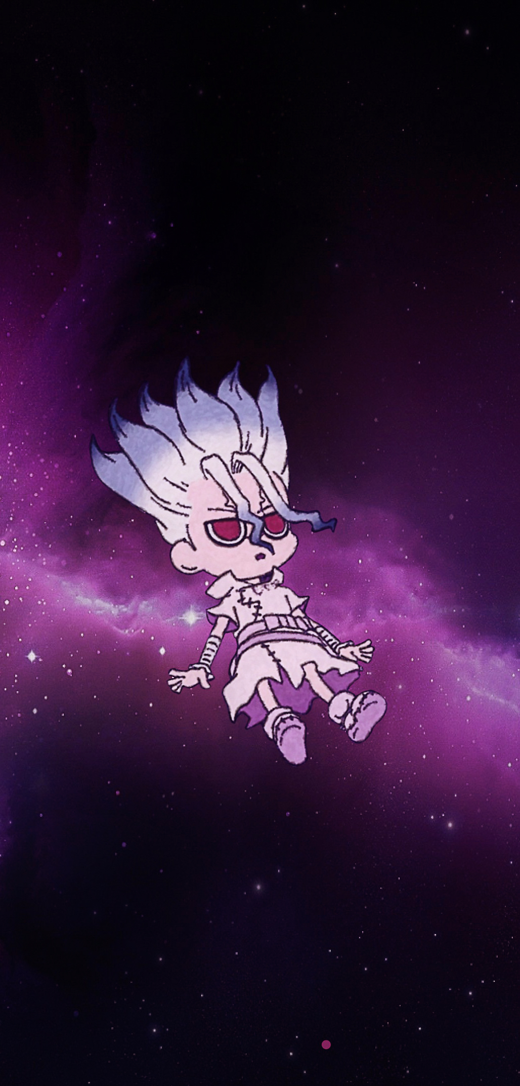 Made a phone wallpaper of chibi senku!