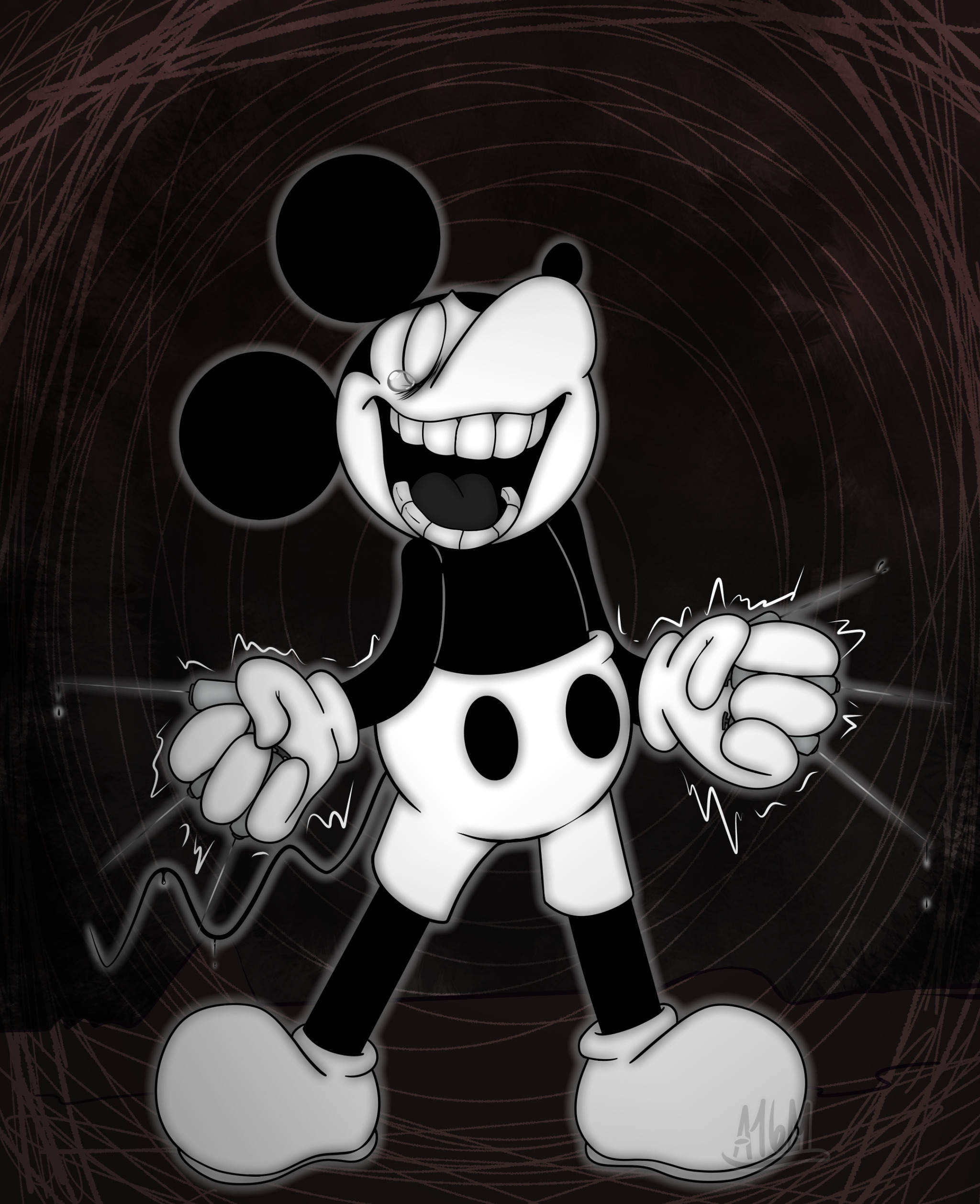 No matter how much he tries to escape, he's still dancing in chains