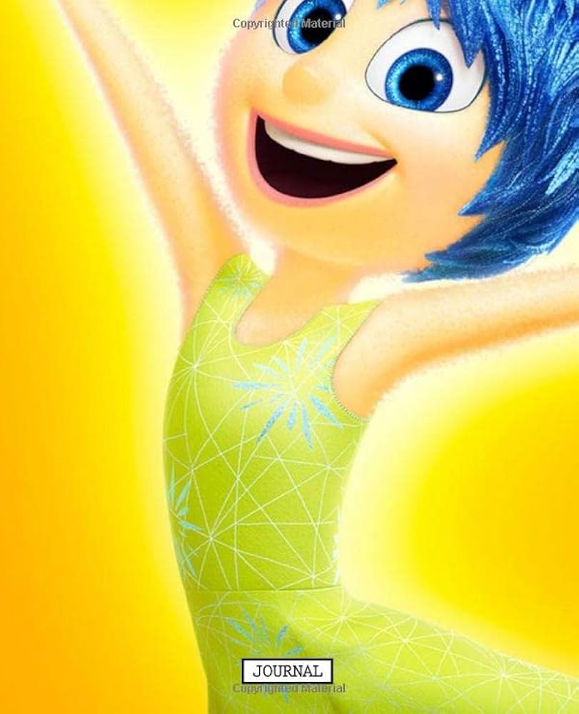 Journal: Inside Out Cartoon Funny Riley Andersen Her emotions, Joy, Sadness, Anger, Disgust, and Fear Glossy Cover Writing Workbook for Teens &. Journal Paper 7.5 x 9.25 Inches 110 Pages