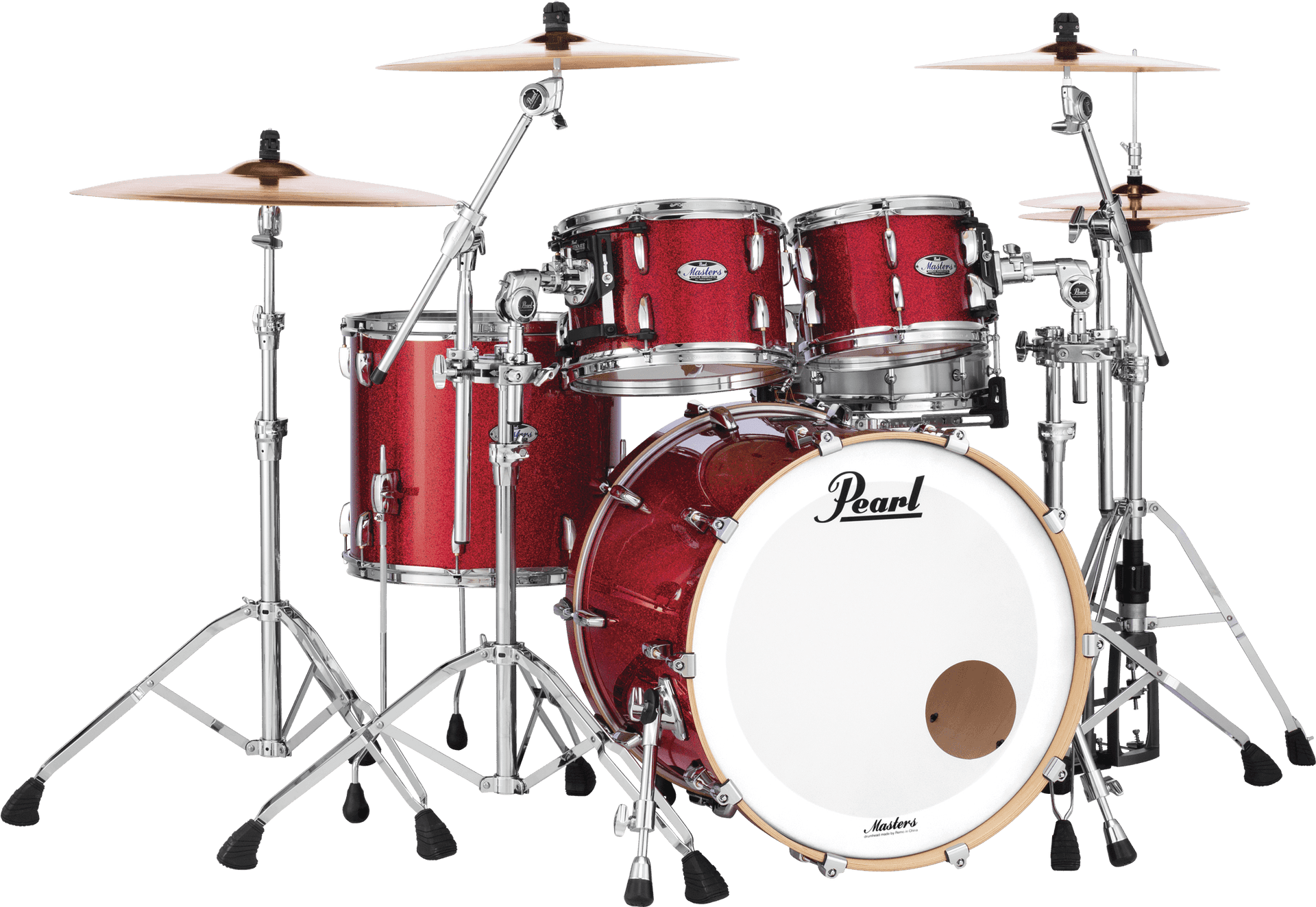 Download Pearl Masters Drum Set Red Finish