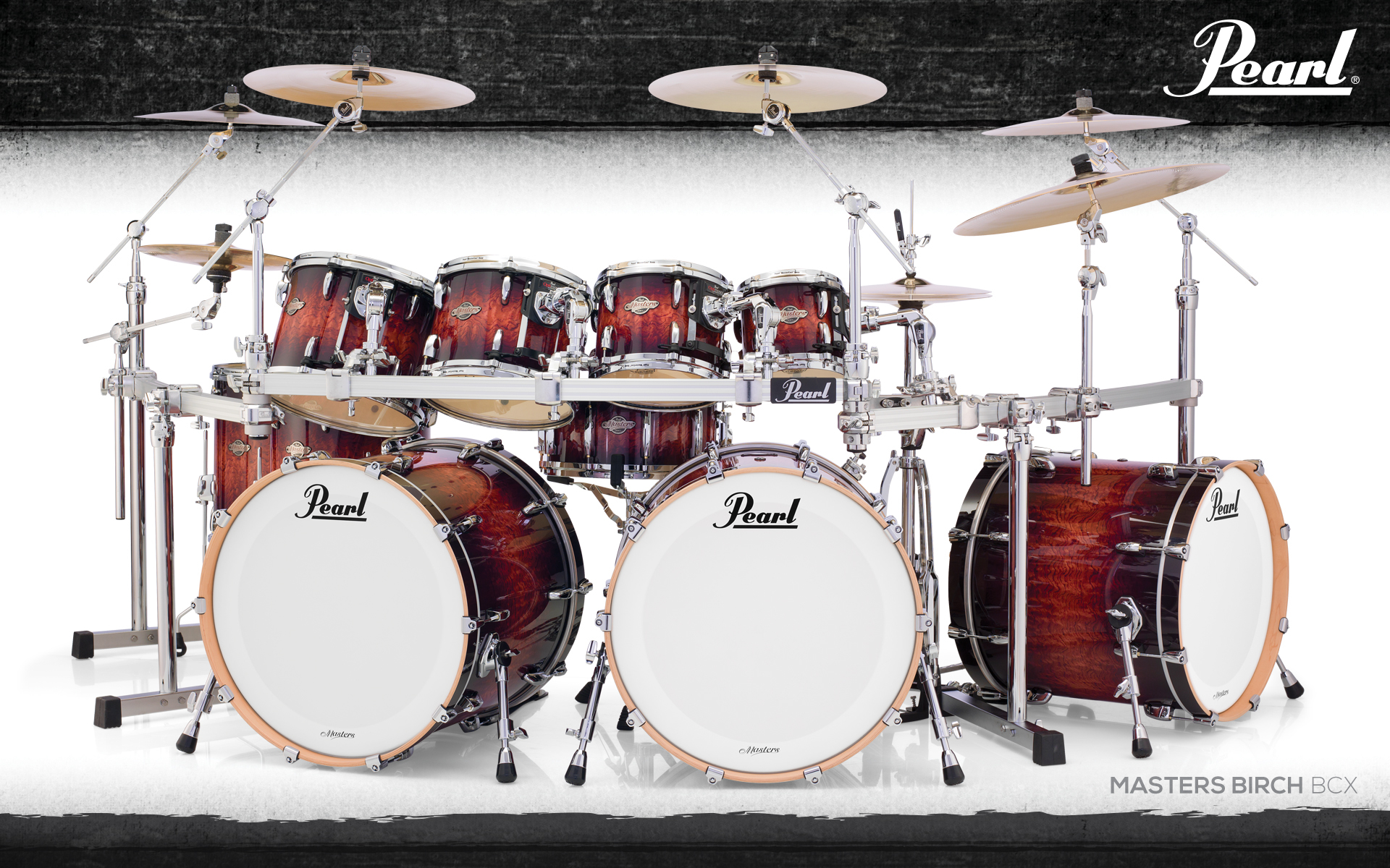 Wallpaper frame, drum set, Shock, Pearl Masters for mobile and desktop, section музыка, resolution 1920x1200