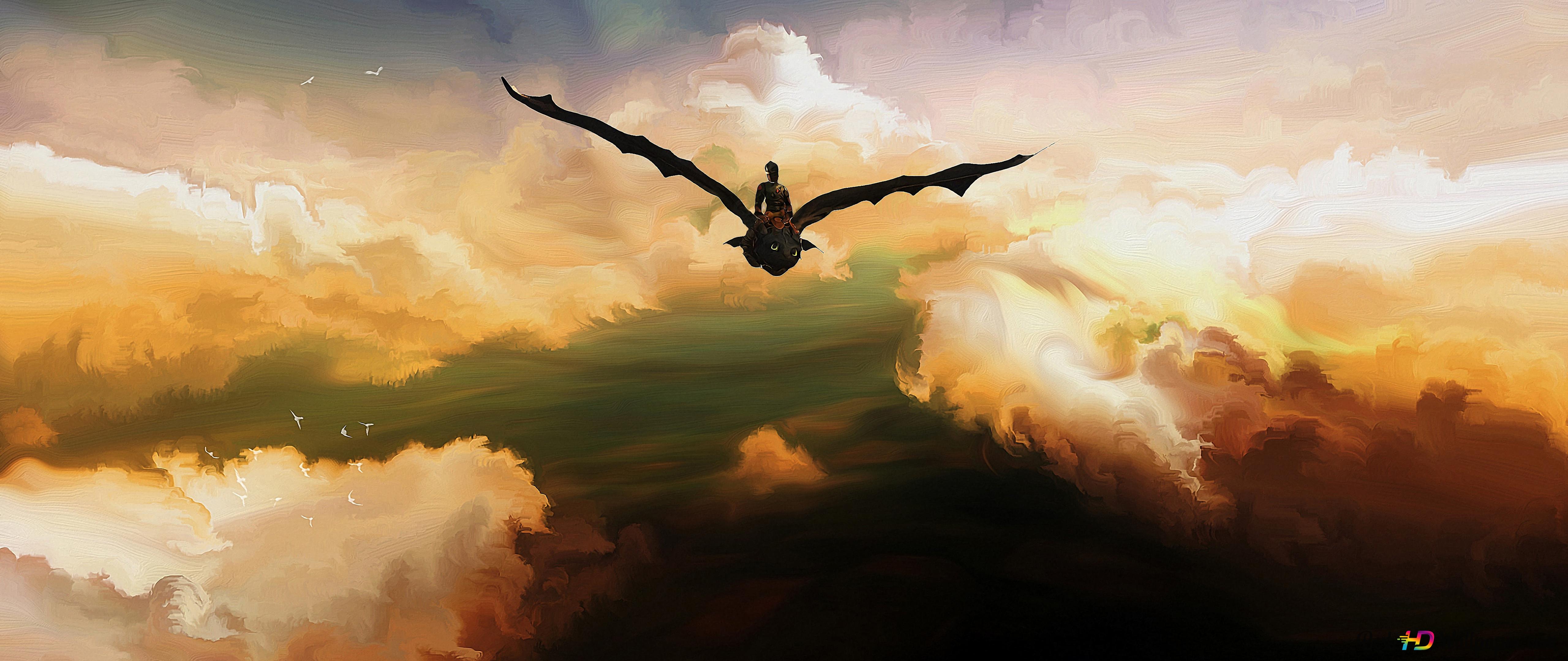 How To train Your Dragon II The Hidden World 8K wallpaper download