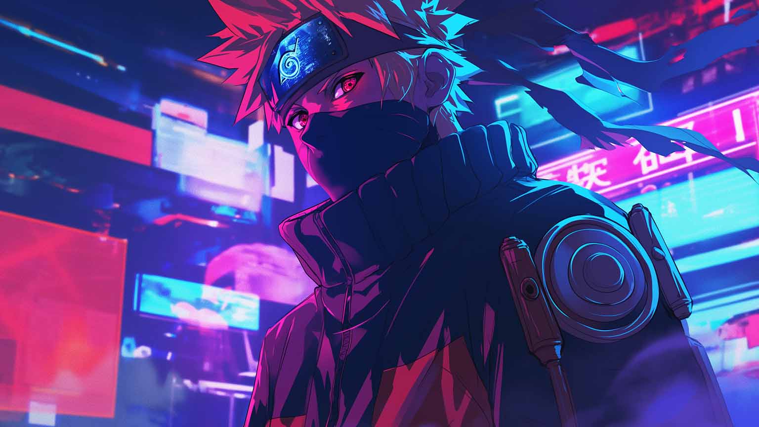Free Naruto Uzumaki Cyberpunk City Desktop Wallpaper