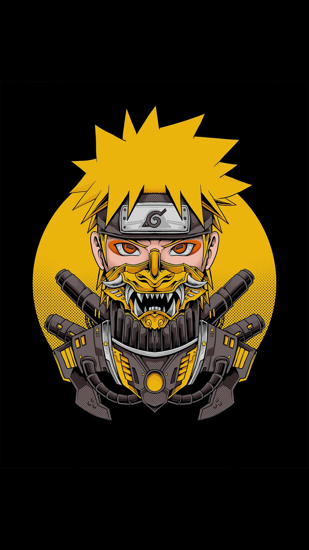 Download Naruto Cyberpunk Mashup Artwork Wallpaper
