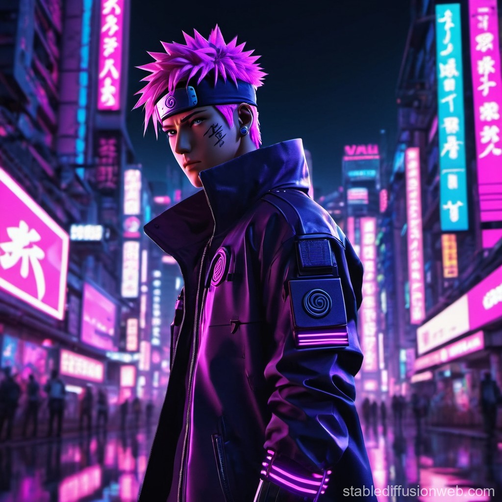 naruto in cyberpunk city by night Prompts. Stable Diffusion Online