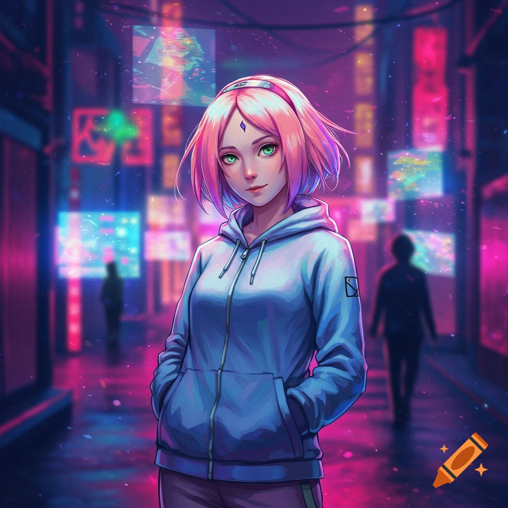 Cyberpunk Artwork of Naruto created on Craiyon