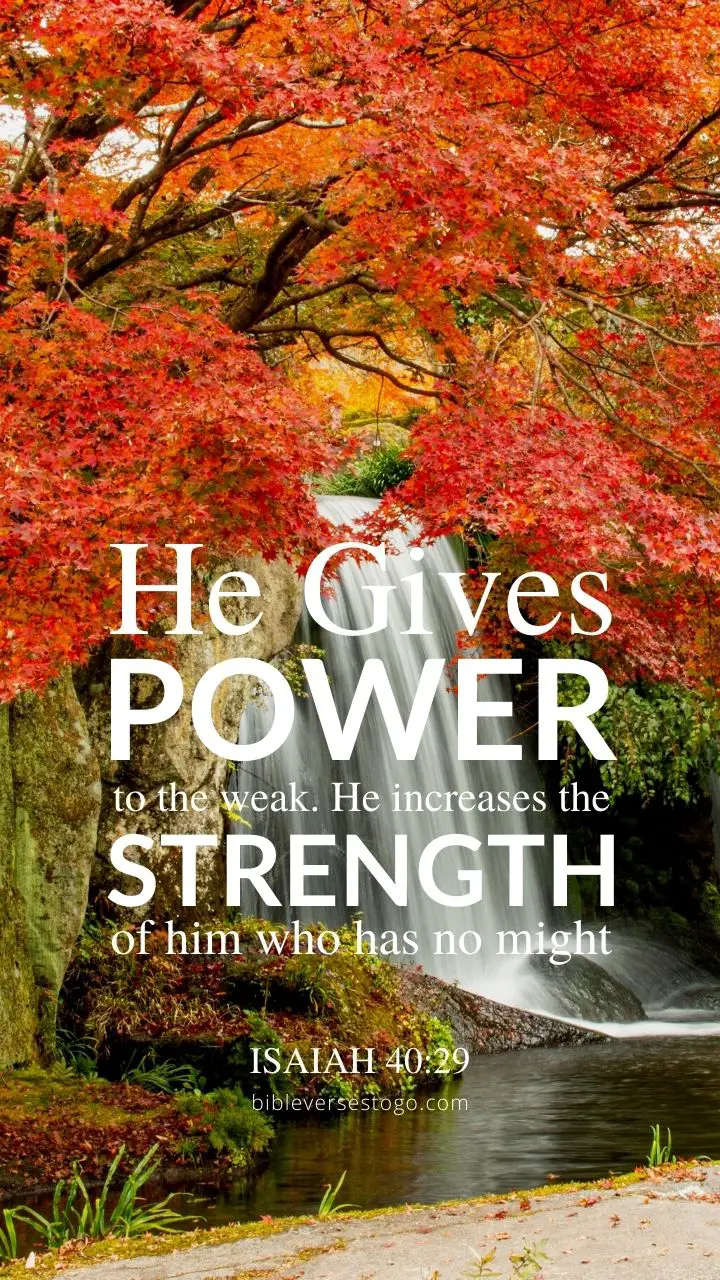 Autumn Waterfall Isaiah 40:29